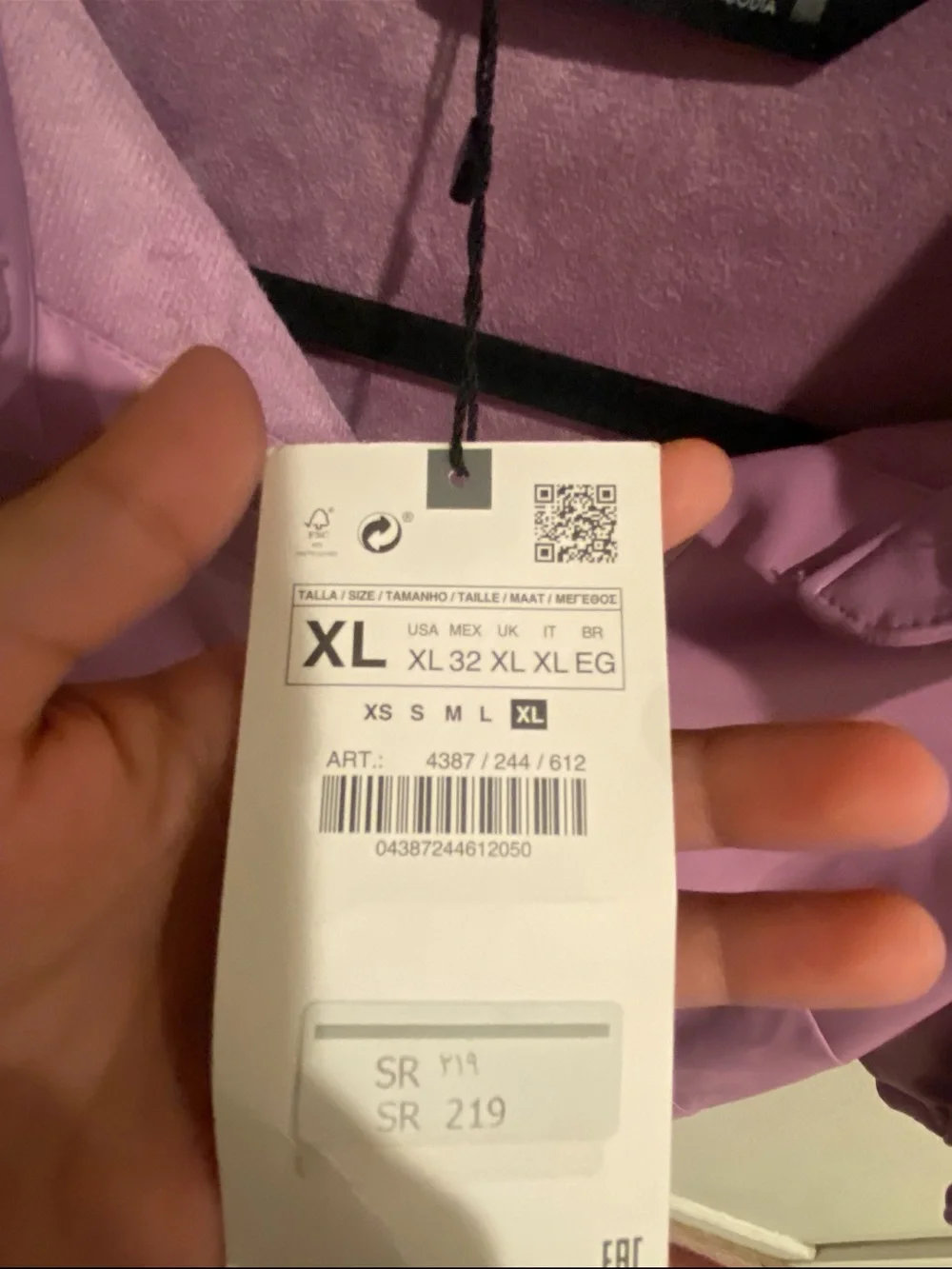 Zara‎ Lilac Faux Leather Mini Dress Size XL
